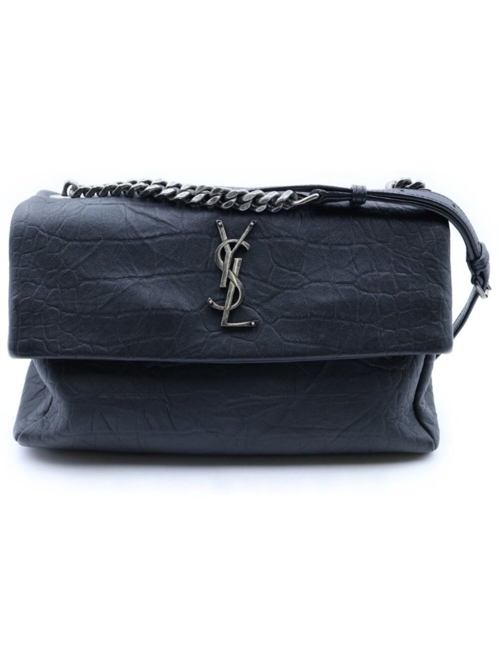 Saint Laurent Paris West Hollywood Shoulder Bag Crossbody Croco Embossed